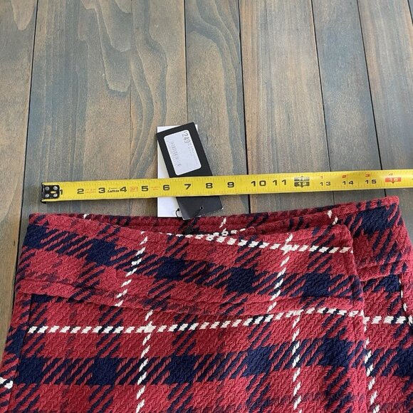 Ruti Handmade Plaid Long Jasper Adjustable Wrap Skirt Red - Size S - $249 (R8) - Picture 5 of 10